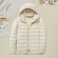 thumbnail image 1 of PiGOGI Women's Solid Color Tops Long Sleeved Zipper Coats Lightweight Jacket White XL, 1 of 5