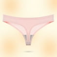 thumbnail image 1 of PiGOGI Women's Summer Seamless Thong Underwear - Low Rise Breathable Panties - Comfortable Lace Underwear for Daily Wear Pink, 1 of 4