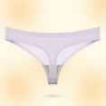 thumbnail image 1 of PiGOGI Women's Summer Seamless Thong Underwear - Low Rise Breathable Panties - Comfortable Lace Underwear for Daily Wear Purple, 1 of 4