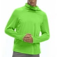thumbnail image 1 of PiGOGI Women's Sun Protection Shirts UV SPF UPF 50+ Long Sleeved Hooded Ice Silk Sunscreen Top Green 2XL, 1 of 9