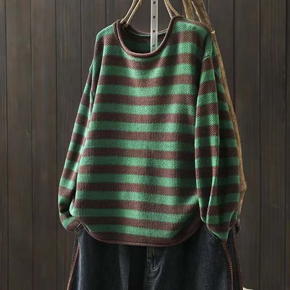 PiGOGI Women's VNeck Knit Cardigan Oversized Long Sleeve Open Front Sweater Casual Loose Cover Up Warm Comfortable Winter Fall Outerwear Green M