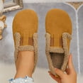 thumbnail image 1 of PiGOGI Women's Winter Boots for Women Fleece Lined Moccasins Flat Sole Round Toe Casual Comfortable Outdoor Shoes Brown 37, 1 of 6