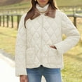 thumbnail image 1 of PiGOGI Women's Winter Jacket Casual Winter Coat Fall Outerwear Beige M, 1 of 4