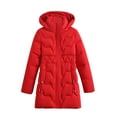 thumbnail image 1 of PiGOGI Women's Winter Jacket Warm Casual Winter Coat Fall Outerwear Red XL, 1 of 3