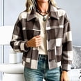 thumbnail image 1 of PiGOGI Womens Long Sleeve Cardigan Coat Button Front Jacket with Turndown Collar and Pockets Casual Soft Outerwear for Daily Wear, 1 of 7