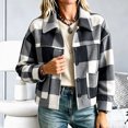 thumbnail image 1 of PiGOGI Womens Long Sleeve Cardigan Coat Button Front Jacket with Turndown Collar and Pockets Casual Soft Outerwear for Daily Wear, 1 of 7