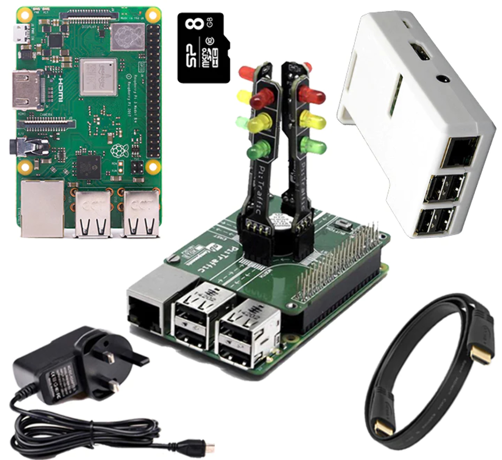 PiTraffic: Raspberry Pi Traffic Light starter Kit with Breadboard kit ...