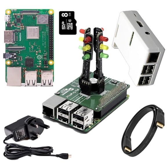 PiTraffic: Raspberry Pi Traffic Light starter Kit with Breadboard kit