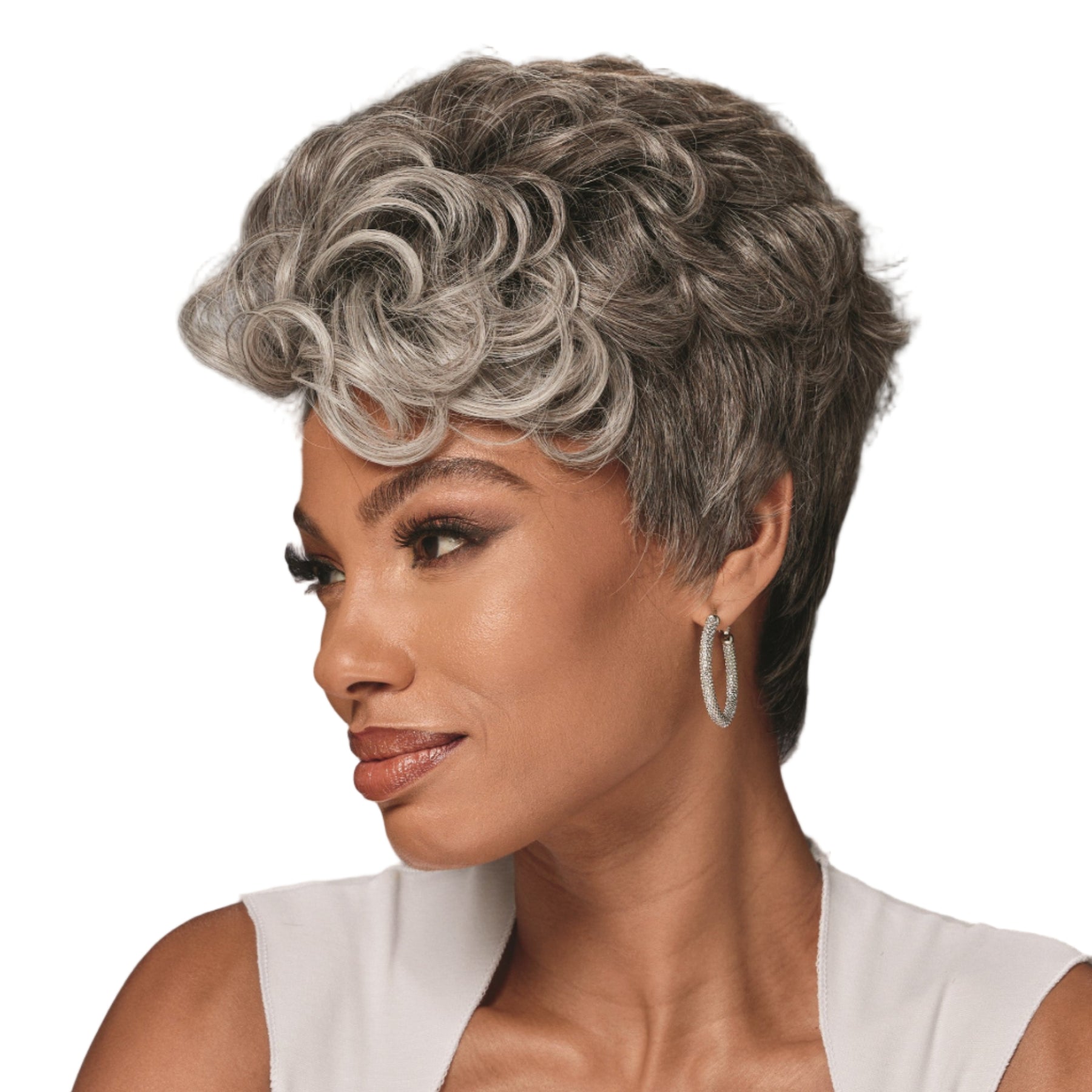 Pia Human Hair Blend Wig for Women – Heat Resistant Yaki Texture Human Hair Mix Wig – Natural Looking Soft & Lightweight Daily Wear (TT1B/606)