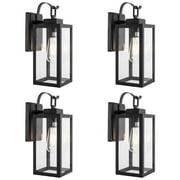 Pia Ricco 1-Light Outdoor Wall Sconce - 5"x6.7"x13.78" Matte Black(4 pack)