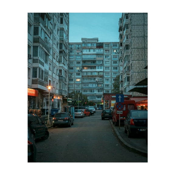 Piața Dacia, Timișoara 01 - Timișoara Județul Timiș Romania Photography City Street Photography Architecture Nightlife Vintage Cityscape Unframed Wall Art Print 9 x 12 inches