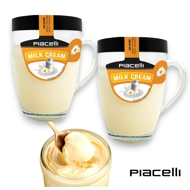 Priéclat Cream W 2個セット Piacelli, 2 Count - Cream Spread with Milk 300g - Special Glass