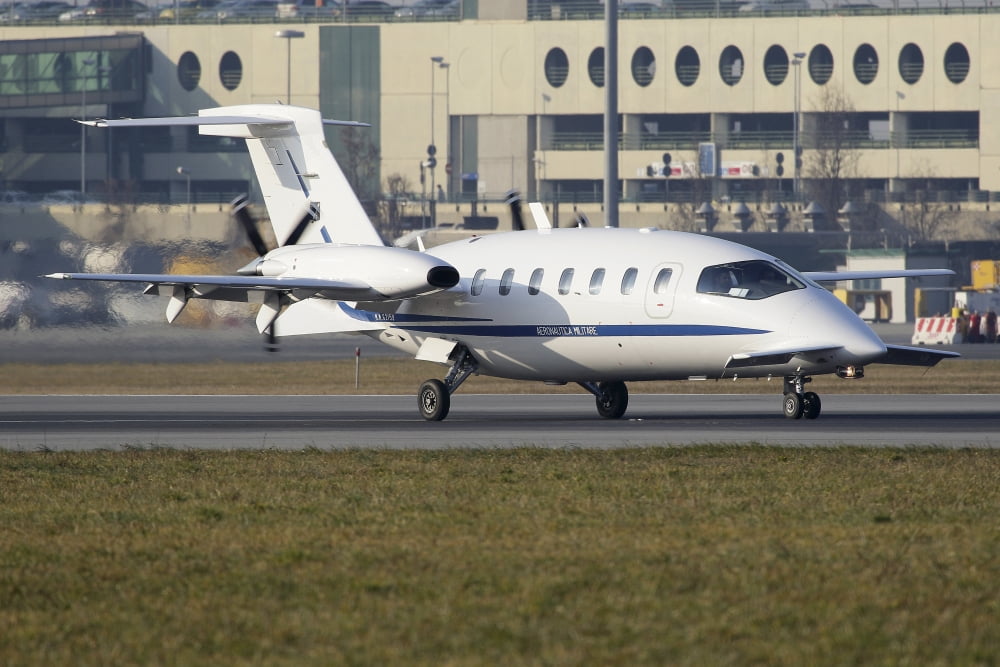 Piaggio P180 Avanti of the Italian Air Force Canvas Art - Luca NicolottiStocktrek Images (34 x 23)