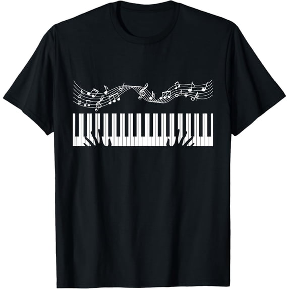 Pianist Gift Music Notes Piano T-Shirt mens t shirt,black,women,funny,misfits,men,journey