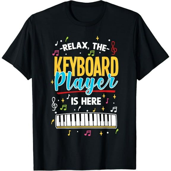Pianist Keyboard Piano Player T-Shirt men and women can wear,black,white,creative gift
