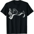 thumbnail image 1 of Pianist Music Notes Treble Clef Piano Player Keyboard Piano T-Shirt Black X-Large, 1 of 4