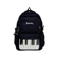thumbnail image 1 of Piano Backpack Whimsical Twee Backpack Y2k Cute Bookbag Medium Daypack Cutecore Supplies (Black), 1 of 6