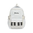 thumbnail image 1 of Piano Backpack Whimsical Twee Backpack Y2k Cute Bookbag Medium Daypack Cutecore Supplies (White), 1 of 6