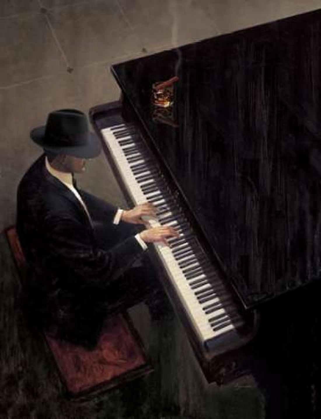 Piano Bar 1 Canvas Art - Brent Lynch (22 x 28)