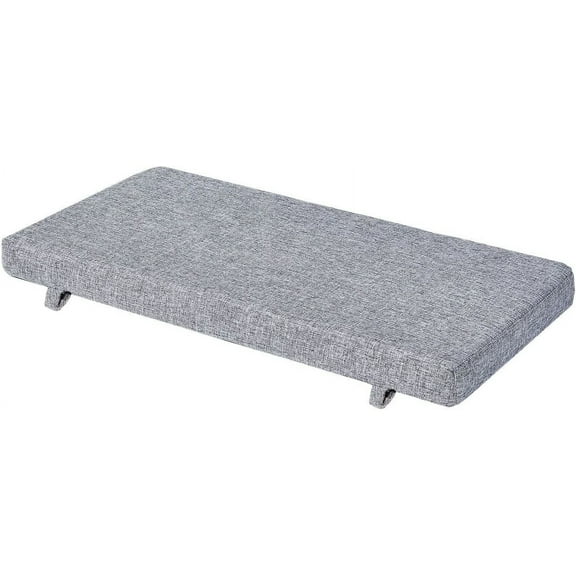 Piano Bench Cushion for Indoor Shoe Storage with Ties Non Slip Picnic Bench Pad for Kitchen Dining Table Seat 48 x 14 inch, Ash Grey