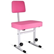 5 Core Piano Bench 3 Padded Cushioned Stool w Backrest Heavy Duty Musician Chair Height Adjustable