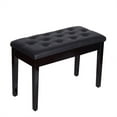 thumbnail image 1 of Piano Bench with Padded Cushion and Music Book Storage Compartment, Duet Wooden Seat, 13.7 x 29.5 x 20 inches, Load 440lb Black, 1 of 7