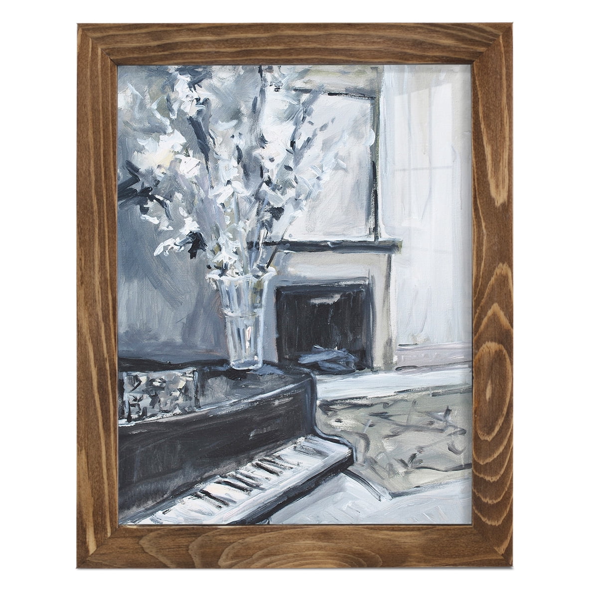 Piano Blues III - Framed Print w/glass - Walnut