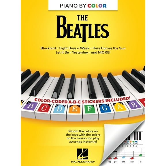 Piano-By-Color - The Beatles: Color-Coded Notation with Matching Stickers Make Playing Beatles Classics on Piano Super E, (Paperback)