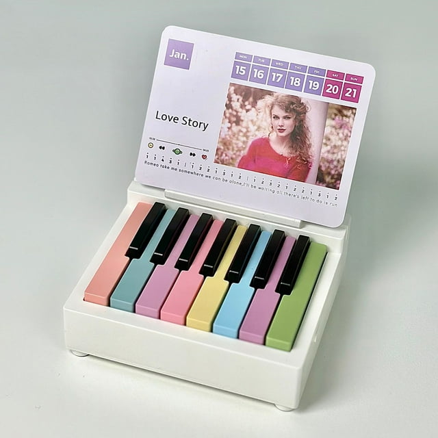 Piano Calendar 2025, Music Lyrics Mini Piano Included 52 Music Scores