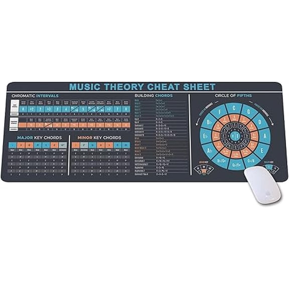 Piano Cheat Sheet Beginners, Music Theory Cheat Sheet Mousepad, Music Theory Mouse Mat, Music Cheat Sheet Mouse Pad, Chords, Musician, Music Production, Home Studio, Music Studio, Beat Making
