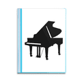 thumbnail image 1 of Piano Classical Music Instrument Pattern Book Sheet Protectors Portfolio Binder Folder, 1 of 3