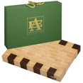 thumbnail image 1 of Piano Cutting Board Maple & Walnut Wood End Grain Handmade, 1 of 7