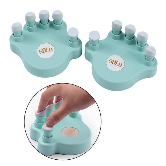Piano Finger Trainers Training Finger handheld grip Exerciser with Round Keys Soft Finger Pads Piano Keyboard - blue