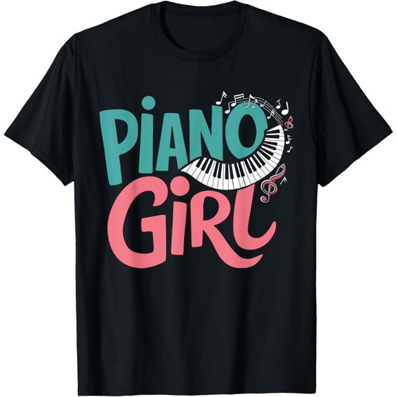 Piano Girl Pianist Music T-Shirt