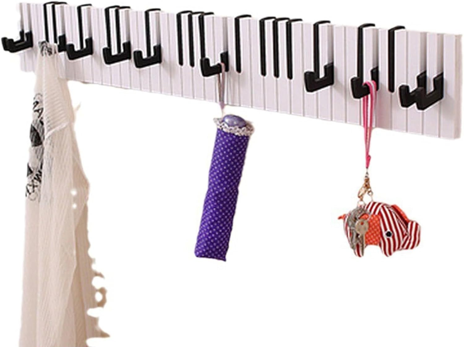 Piano Key Hook, Creative Piano Hangers Entry Door Hooks, Rustic Wall