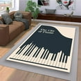 thumbnail image 1 of Piano Keyboard Area Rug For Living Room Bedroom, Music Festival Flat Style Soft Washable Carpet, Indoor Decorative Rugs With Non-Slip Backing 4 x 6ft, 1 of 6