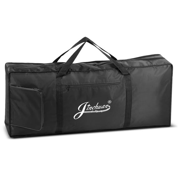 Piano Keyboard Gig Bag (61 Key Note) Digital Electronic Keyboard Waterproof Soft Case w/ Carrying Handle, Pockets & Adjustable Shoulder Strap, Music Storage Accessories for Concert Tour Travel