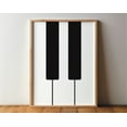 thumbnail image 1 of Piano Keyboard, Keyboard Poster - Picture, Art, Minimal, Modern, Music, Hobby, Gift For Musician Piano Wall Art, Modern Wall Decor, 12x18 UNFRAMED, 1 of 2