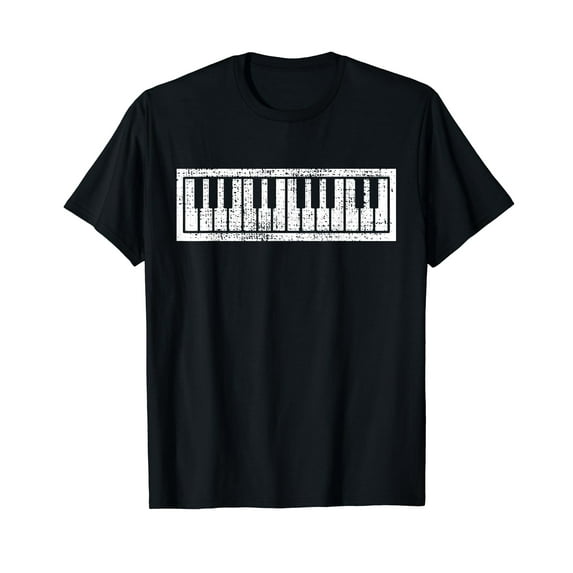 Piano Keyboard Musical Musician Pianist Gift Men Vintage T-Shirt
