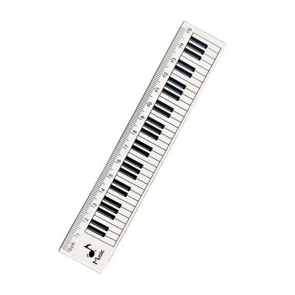 Piano Keyboard Rulers Centimeter Scale 15cm Transparent Ruler for Students