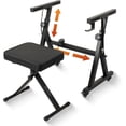 thumbnail image 1 of Piano Keyboard Stand & Bench Set, Z-Style Portable Heavy Duty Digital Piano Stand for 54-88 Key Electric Pianos & X-Style Adjustable Piano Bench, Chair, Black, SKT-02S & SPB-M10, 1 of 14