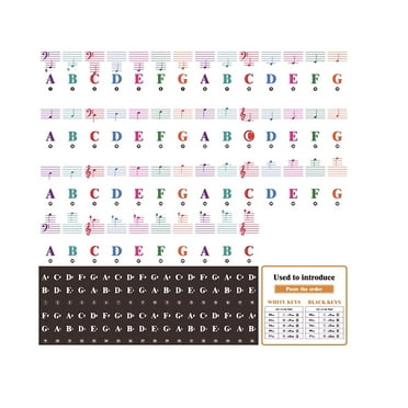 Piano Keyboard Sticker 25/49/61/76/88 Key-Removable Transparent Piano Sticker