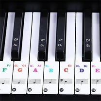 Piano Keyboard Stickers 1 Pack,Full Set Piano Keyboard Stickers,Bold Letter Piano Stickers for 88/61/54/49/37 Key,Removable Piano Keyboard Letters for Learning (Colorful)