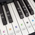 thumbnail image 1 of Piano Keyboard Stickers for 88/61/54/49/37 Keys, Colorful Large Bold Letter Piano Key Stickers, Transparent & Removable Piano Keyboard Note Stickers Labels for Kids Beginners Learning Piano, 1 of 8