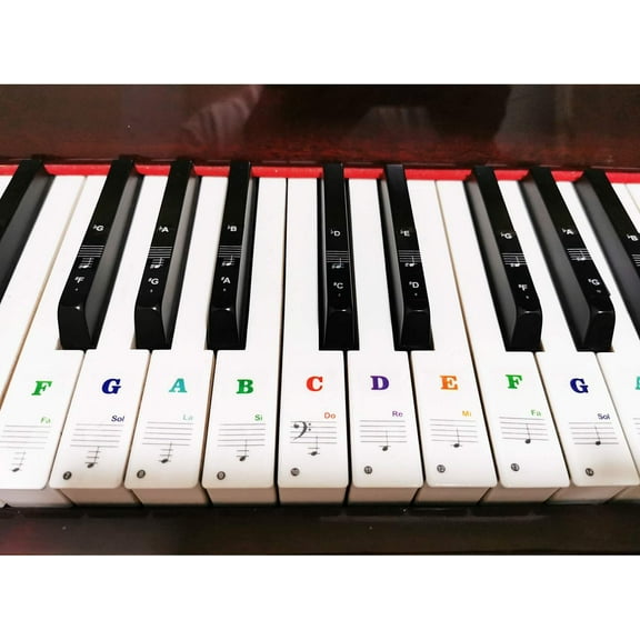 Piano Keyboard Stickers for 88/61/49 Key, Vibrant & Versatile Piano Key Stickers Musical Learning Essential