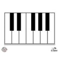 thumbnail image 1 of Piano Keys - 8" Vinyl Sticker - For Car Laptop I-Pad - Waterproof Decal, 1 of 1