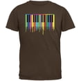 thumbnail image 1 of Piano Keys Brown Adult T-Shirt - Small, 1 of 1