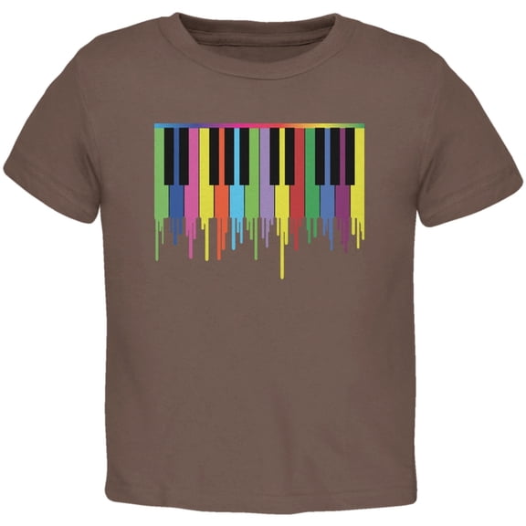 Piano Keys Brown Toddler T-Shirt - 2T