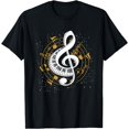 thumbnail image 1 of Piano Keys Keyboard Music Notes Treble Clef Music T-Shirt, 1 of 3