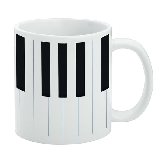 Piano Keys Keyboard Pianist Music White Mug